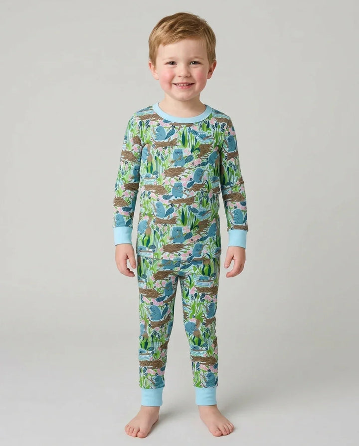 Little Dam Builders Bamboo Two Piece Long Sleeve Pajama Set