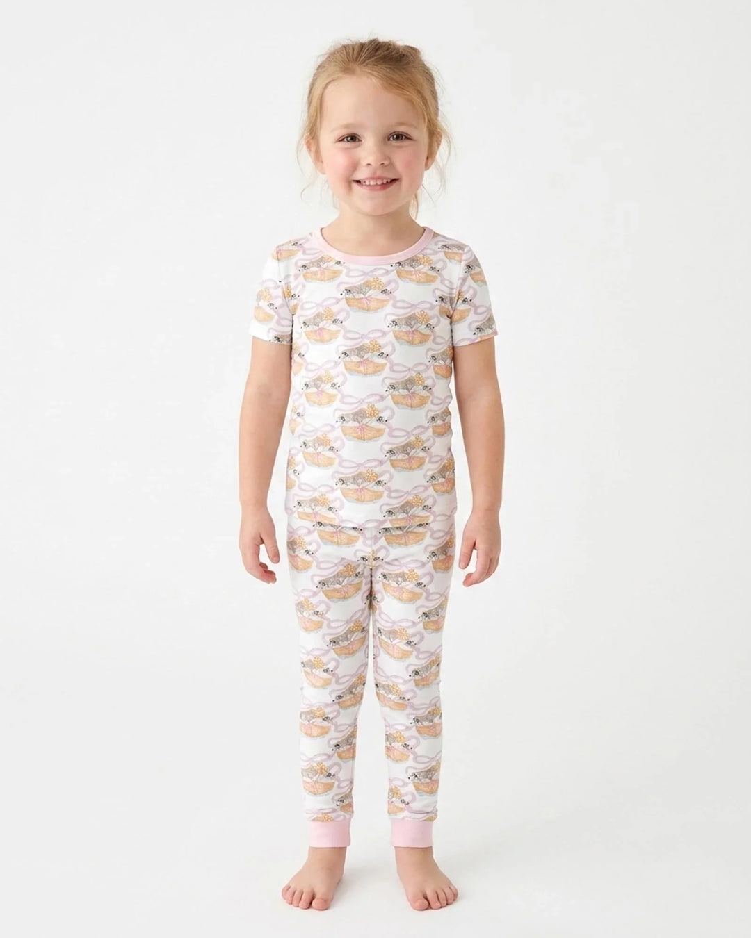 Noah's Ark Bamboo Two Piece Short Sleeve Pajama Set