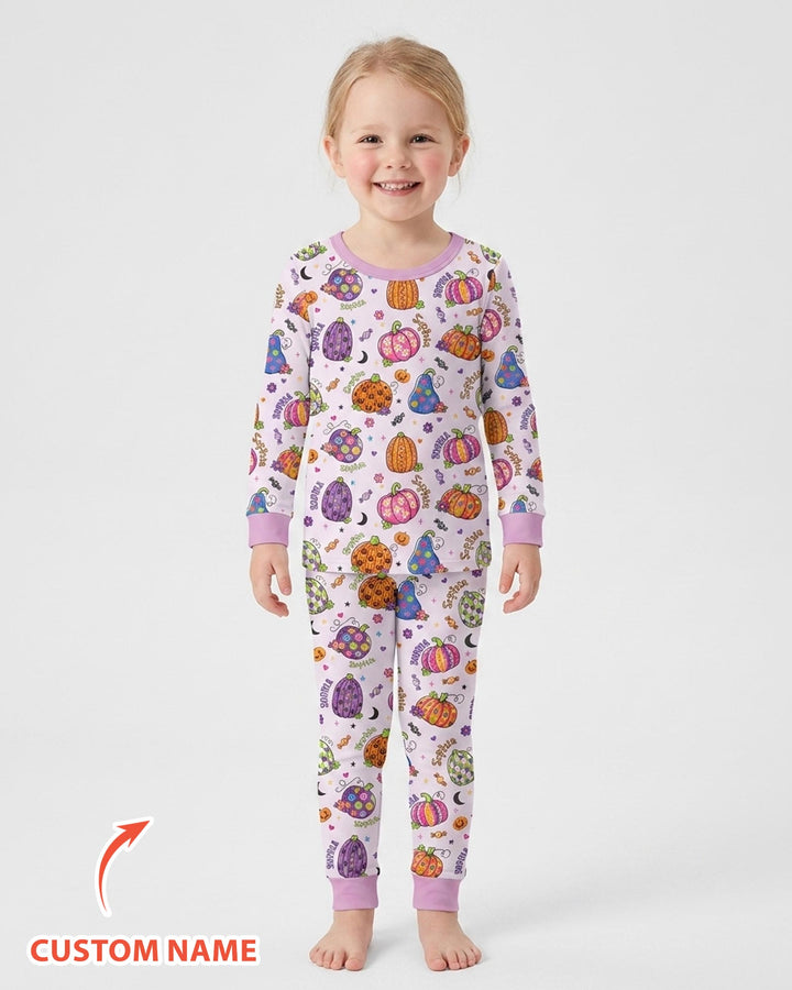 Zweiteiliges Langarm-Pyjama-Set mit Sommerfrüchten