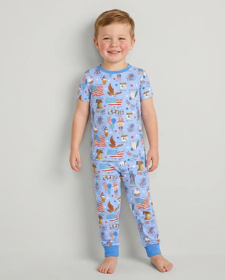 Zweiteiliges, kurzärmliges Pyjama-Set mit Marienkäfern