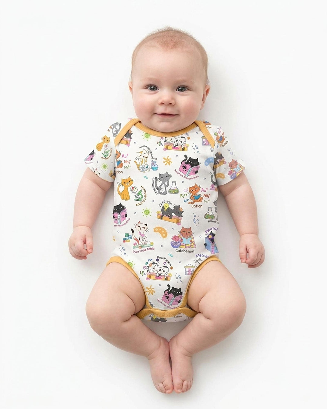 Gerippte Babykleidung mit individuellem Foto - Weich &amp; Skizzenhaft