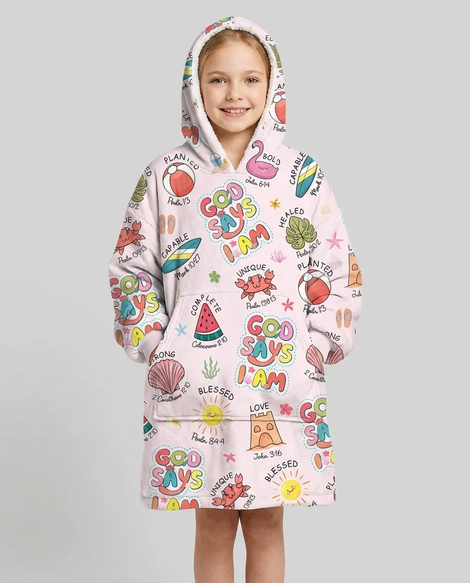 Ocean Breeze, Gott sagt, ich bin Tragbarer Bambus-Decken-Hoodie