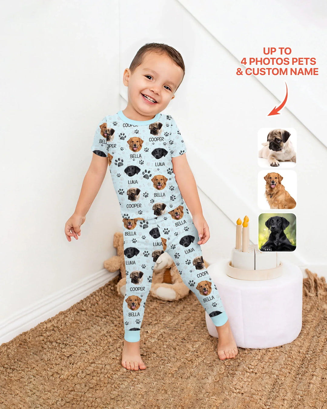 Zweiteiliges, kurzärmliges Pyjama-Set mit Marienkäfern