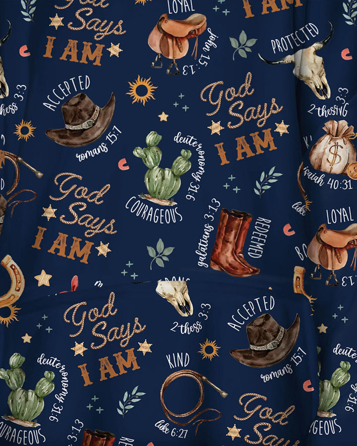 Gott Sagt Ich Bin Westliche Glaubens-tragbare Bambus-Deckenkapuzenjacke