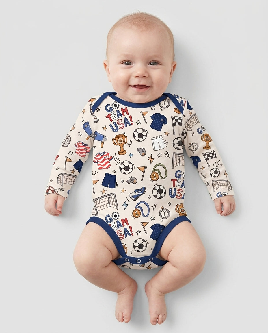 Gerippte Babykleidung mit individuellem Foto - Weich &amp; Skizzenhaft