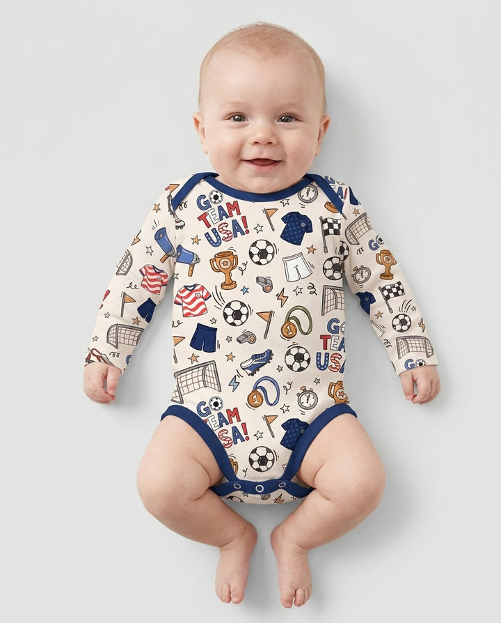 Gerippte Babykleidung mit individuellem Foto - Weich &amp; Skizzenhaft