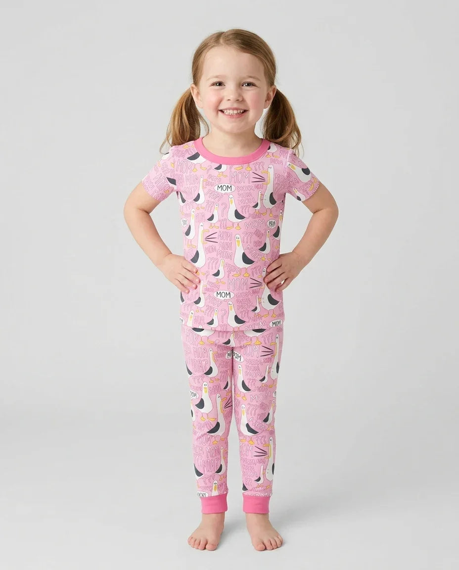 Zweiteiliges, kurzärmliges Pyjama-Set mit Marienkäfern