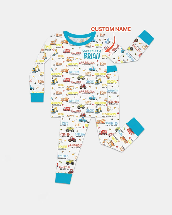 Zweiteiliges Langarm-Pyjama-Set mit Sommerfrüchten