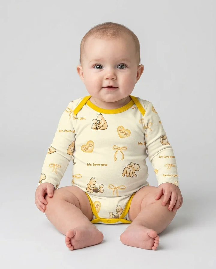 Sweat Yellow Mama Bear Bodysuit