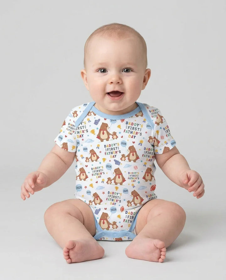 Gerippte Babykleidung mit individuellem Foto - Weich &amp; Skizzenhaft