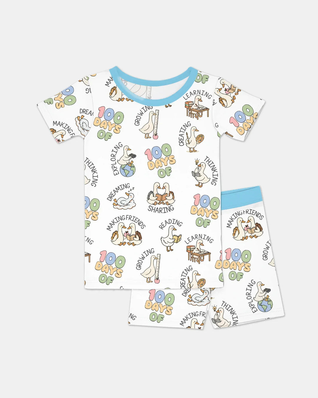 Template Zweiteiliges Pyjama-Set mit kurzen Ärmeln und Shorts