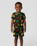 Template Zweiteiliges Pyjama-Set mit kurzen Ärmeln und Shorts