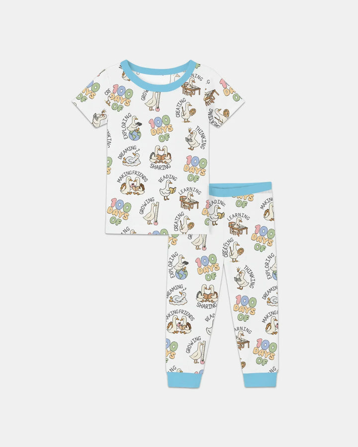 100 Days Of... Bamboo Two Piece Short Sleeve Pajama Set
