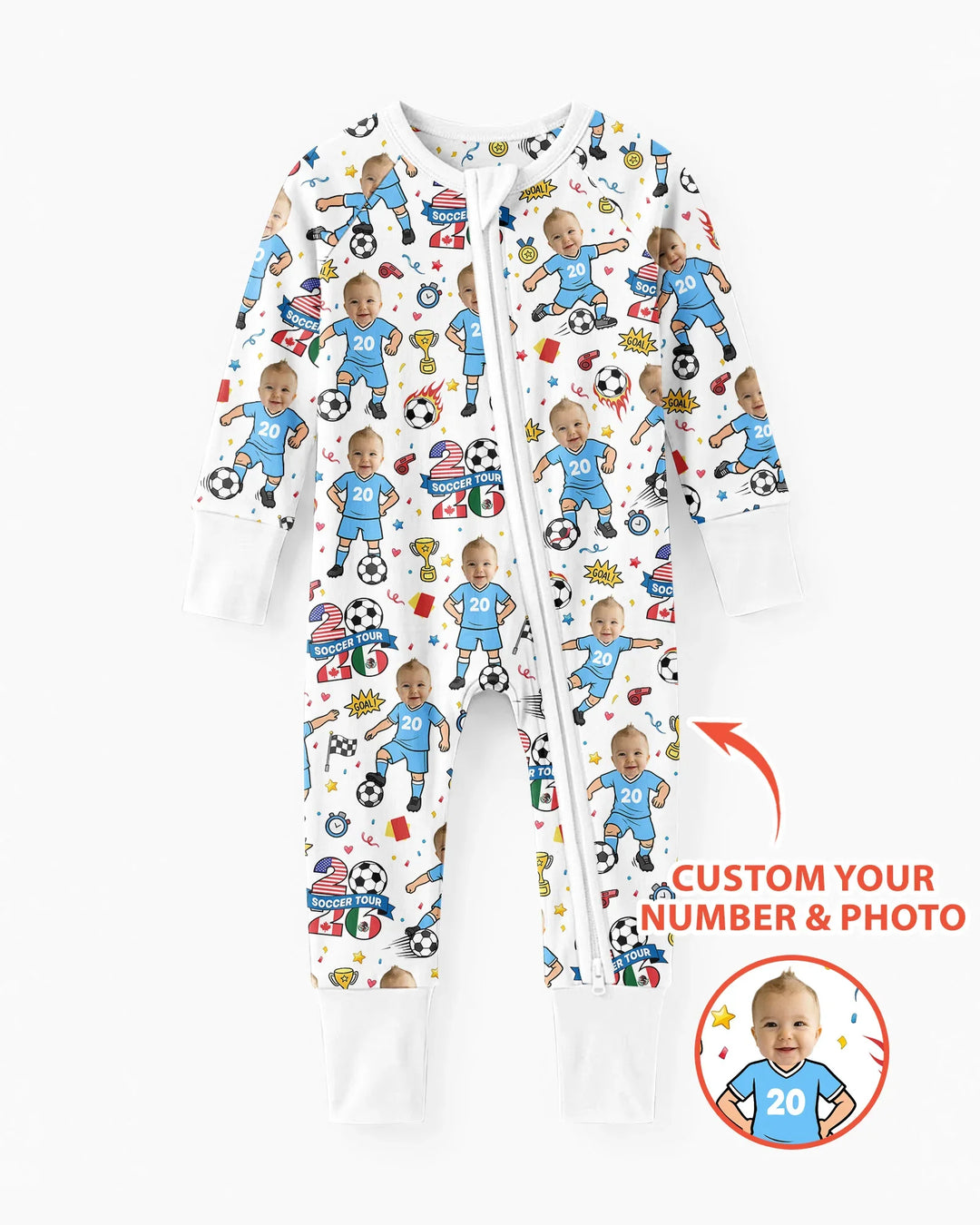 Gerippte Babykleidung mit individuellem Foto - Weich &amp; Skizzenhaft