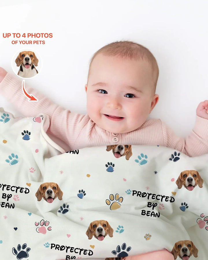 Custom Dog Pattern Bamboo Blanket
