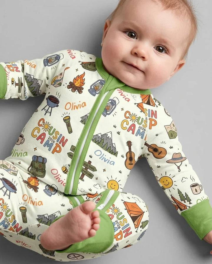 Gerippte Babykleidung mit individuellem Foto - Weich &amp; Skizzenhaft