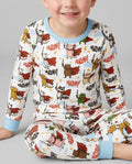 Zweiteiliges Langarm-Pyjama-Set mit Sommerfrüchten
