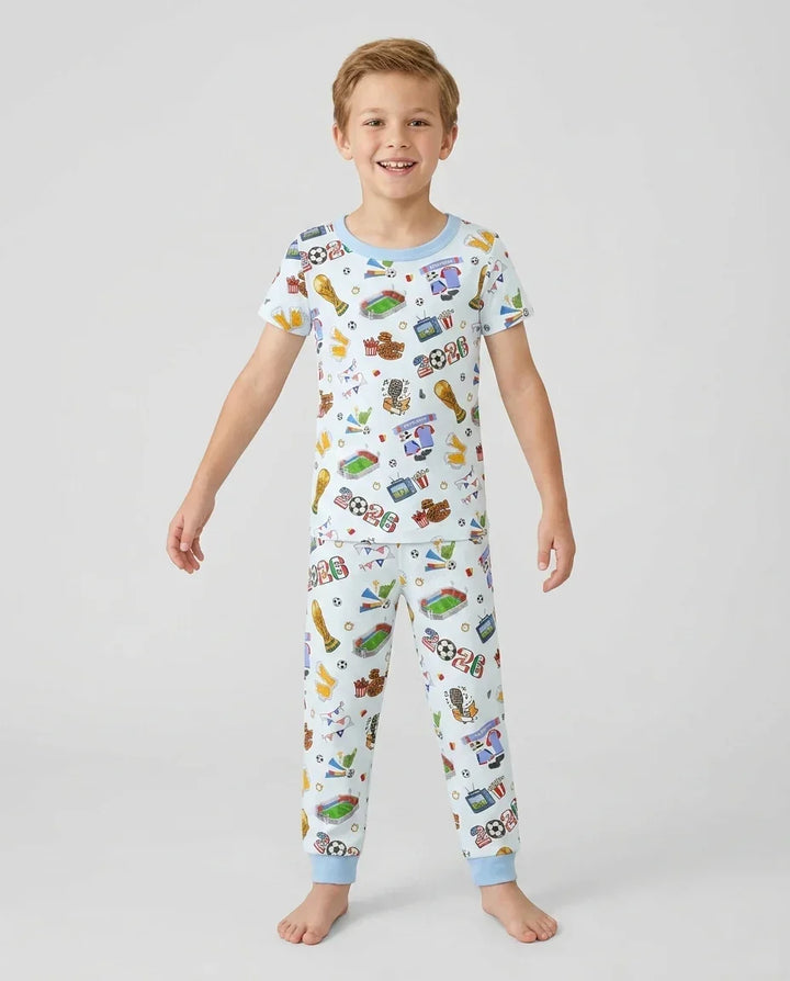Zweiteiliges, kurzärmliges Pyjama-Set mit Marienkäfern