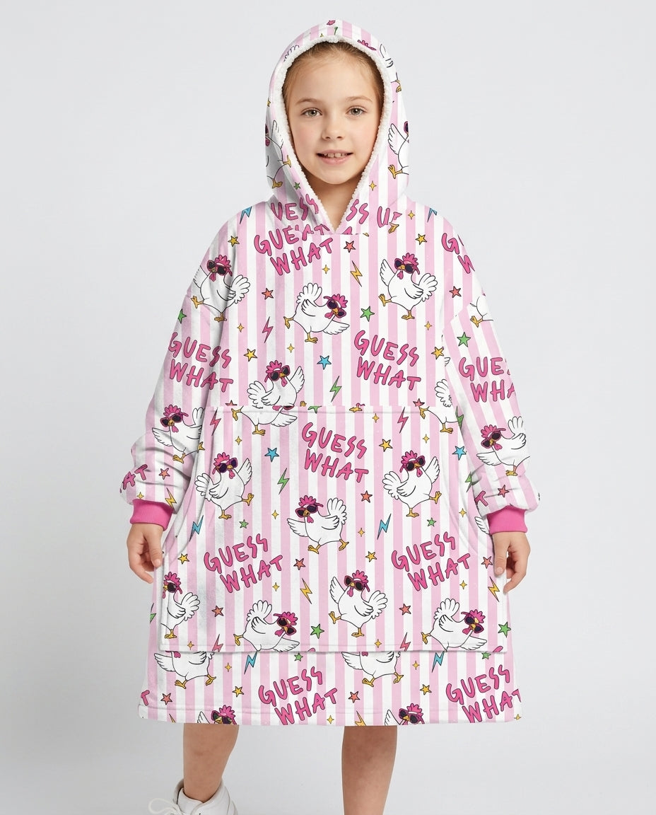 Guess What Chicken Butt! Bamboo Blanket Hoodie