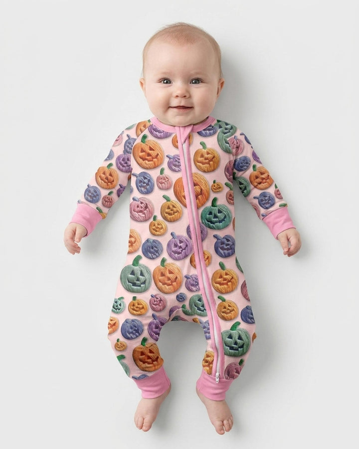 Happy Halloween Pastel Jack O Lanterns Bamboo Convertible Zippy