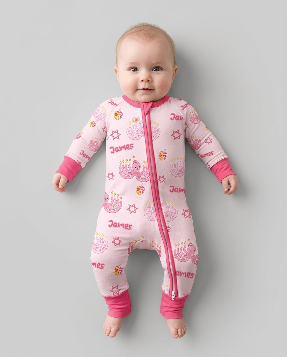 Hanukkah Jewish Octopus Bamboo Convertible Zippy