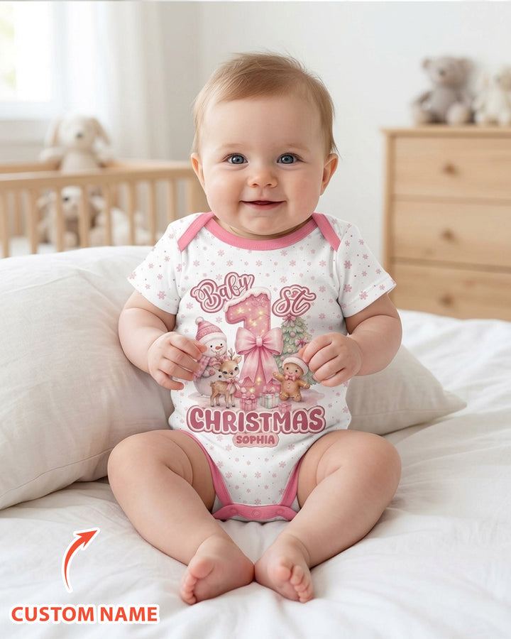 Snow Baby Christmas Bamboo Bodysuit