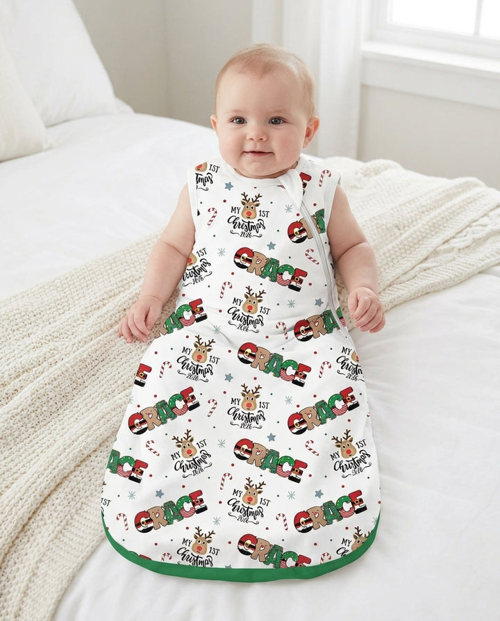Custom Name "My First Christmas 2025" - Bamboo Sleep Bag (G)