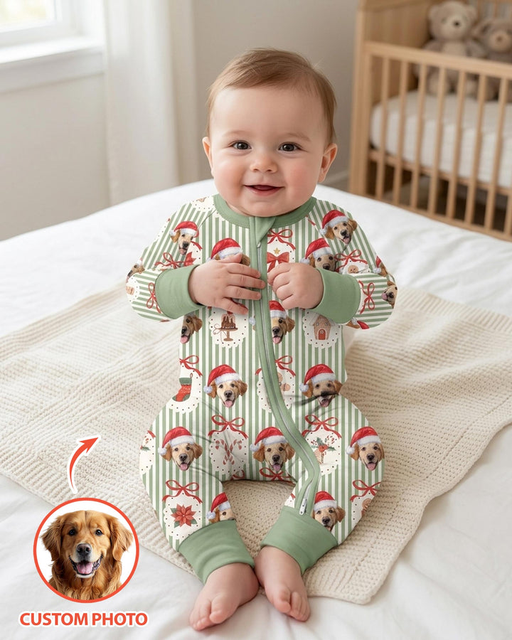 Christmas Paws Custom Photo Bamboo Convertible Zippy