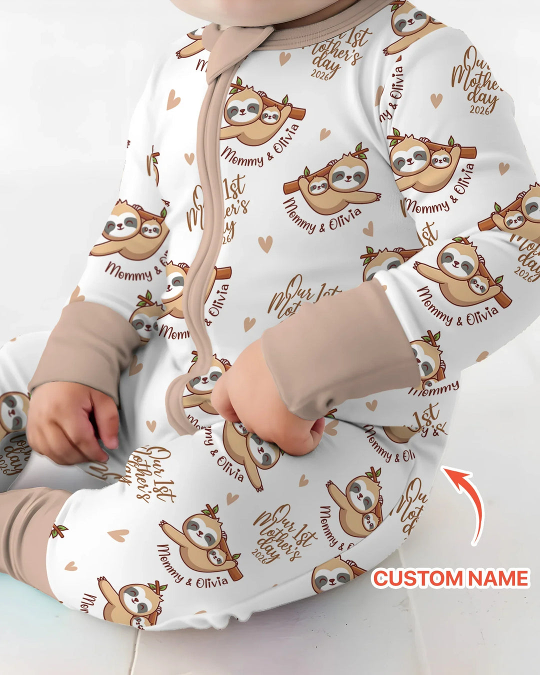 Gerippte Babykleidung mit individuellem Foto - Weich &amp; Skizzenhaft