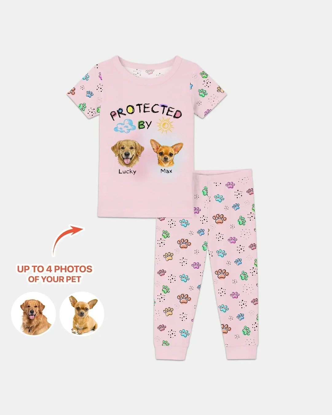 Zweiteiliges, kurzärmliges Pyjama-Set mit Marienkäfern