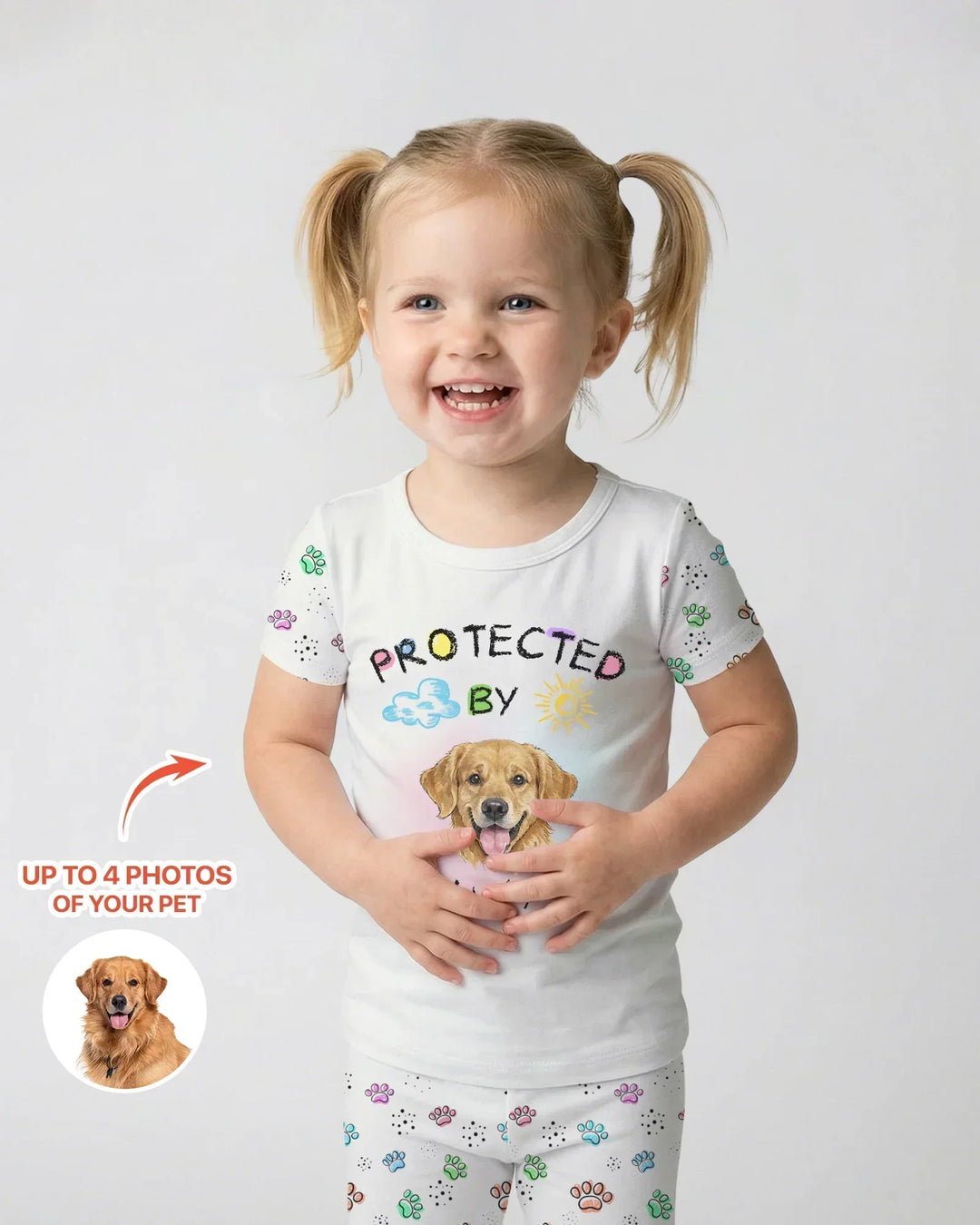 Zweiteiliges, kurzärmliges Pyjama-Set mit Marienkäfern
