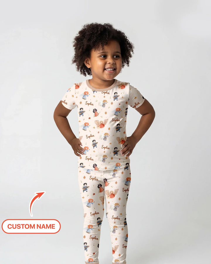 Zweiteiliges, kurzärmliges Pyjama-Set mit Marienkäfern