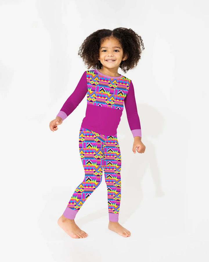 Zweiteiliges Langarm-Pyjama-Set mit Sommerfrüchten