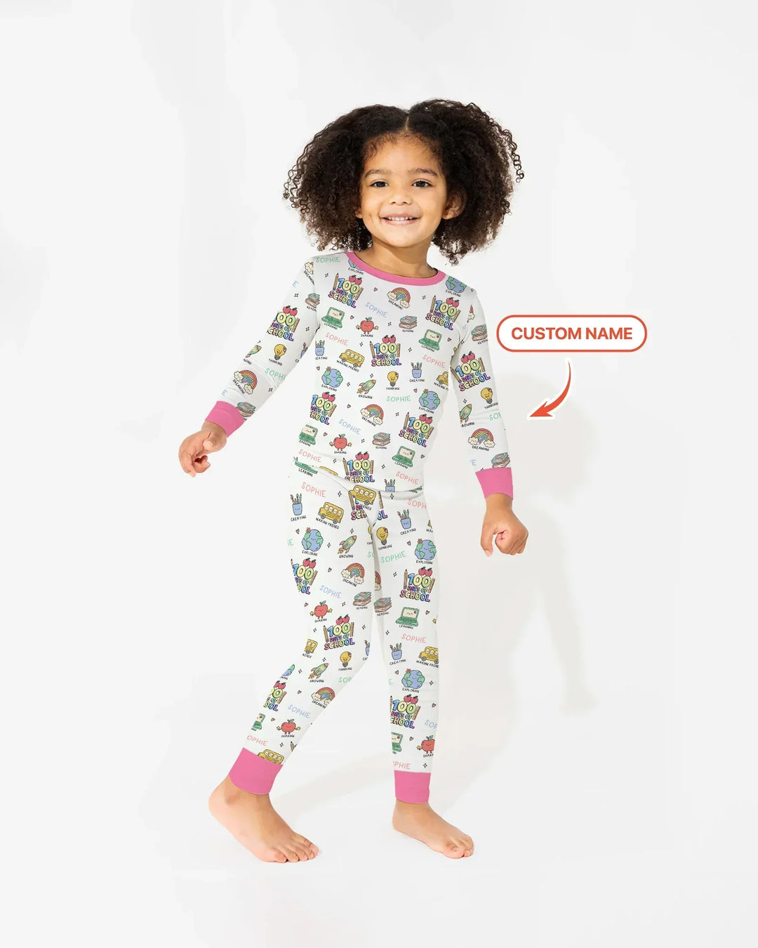 Zweiteiliges Langarm-Pyjama-Set mit Sommerfrüchten