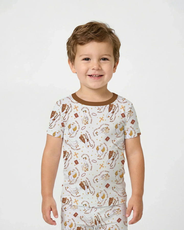 Zweiteiliges, kurzärmliges Pyjama-Set mit Marienkäfern