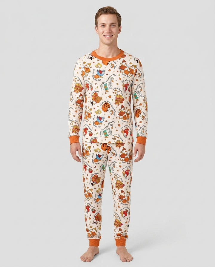 Just A Fall Goose Family Matching Bamboo Men's Pajama Set