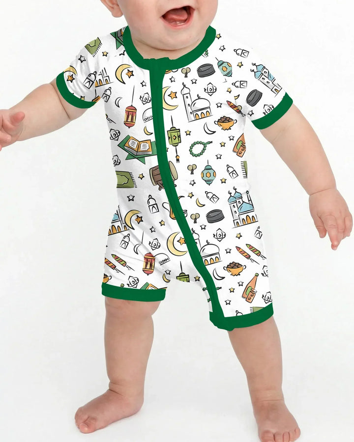 Ramadan Blessings Family Matching Bamboo Shorty Zippy