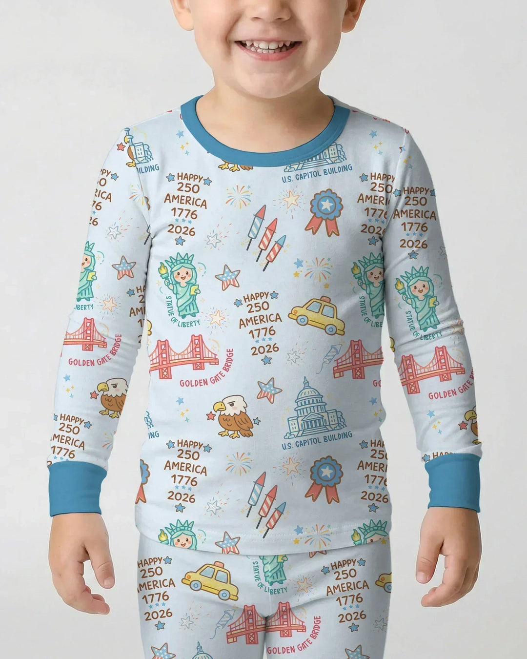 Zweiteiliges Langarm-Pyjama-Set mit Sommerfrüchten