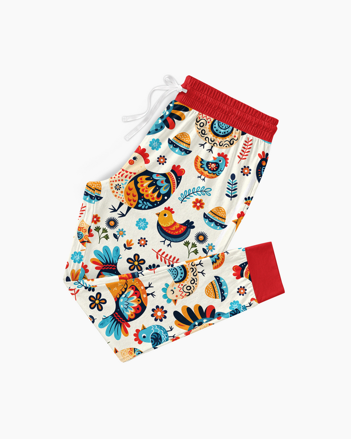 Pioneer Chickens And Roosters Bamboo Women Pajama Set
