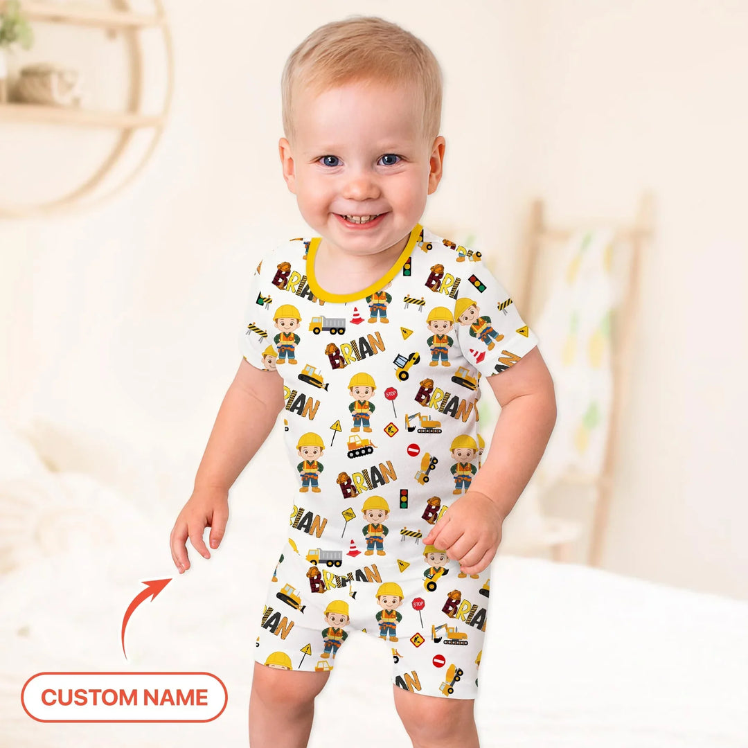 Zweiteiliges Pyjama-Set mit kurzen Ärmeln und Shorts im Sommer-Design