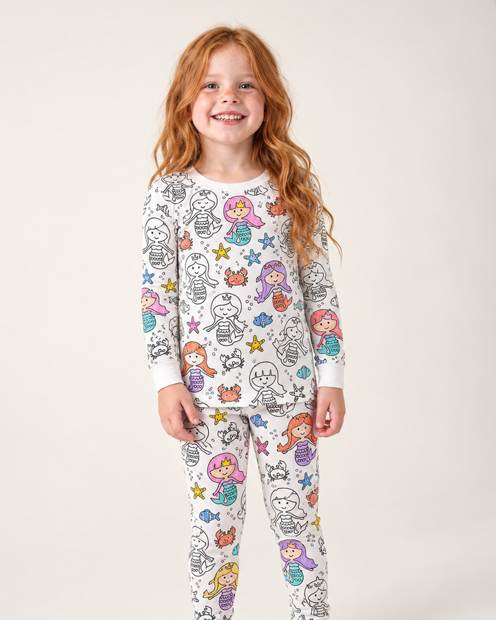 All Colorable Bamboo Two Piece Long Sleeve Pajama Set