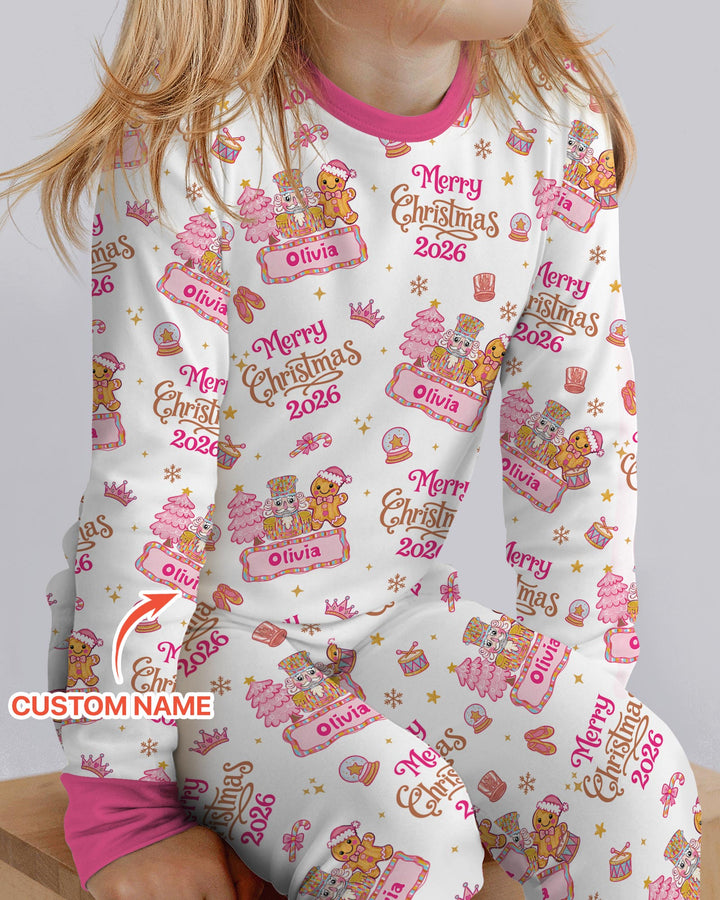Custom Name Nutcracker Christmas Tale Bamboo Two Piece Long Sleeve Pajama Set