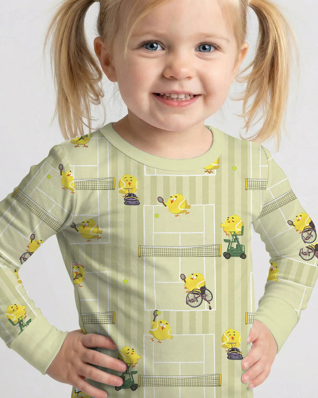 Zweiteiliges Langarm-Pyjama-Set mit Sommerfrüchten