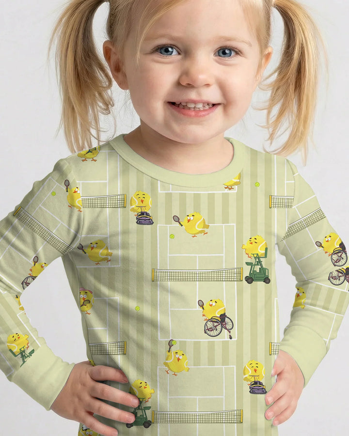 Zweiteiliges Langarm-Pyjama-Set mit Sommerfrüchten