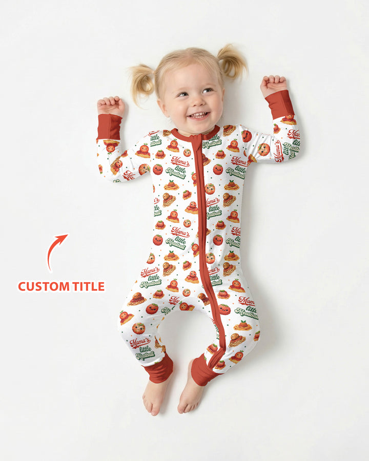 Custom Name Little Meatball Bamboo Convertible Zippy
