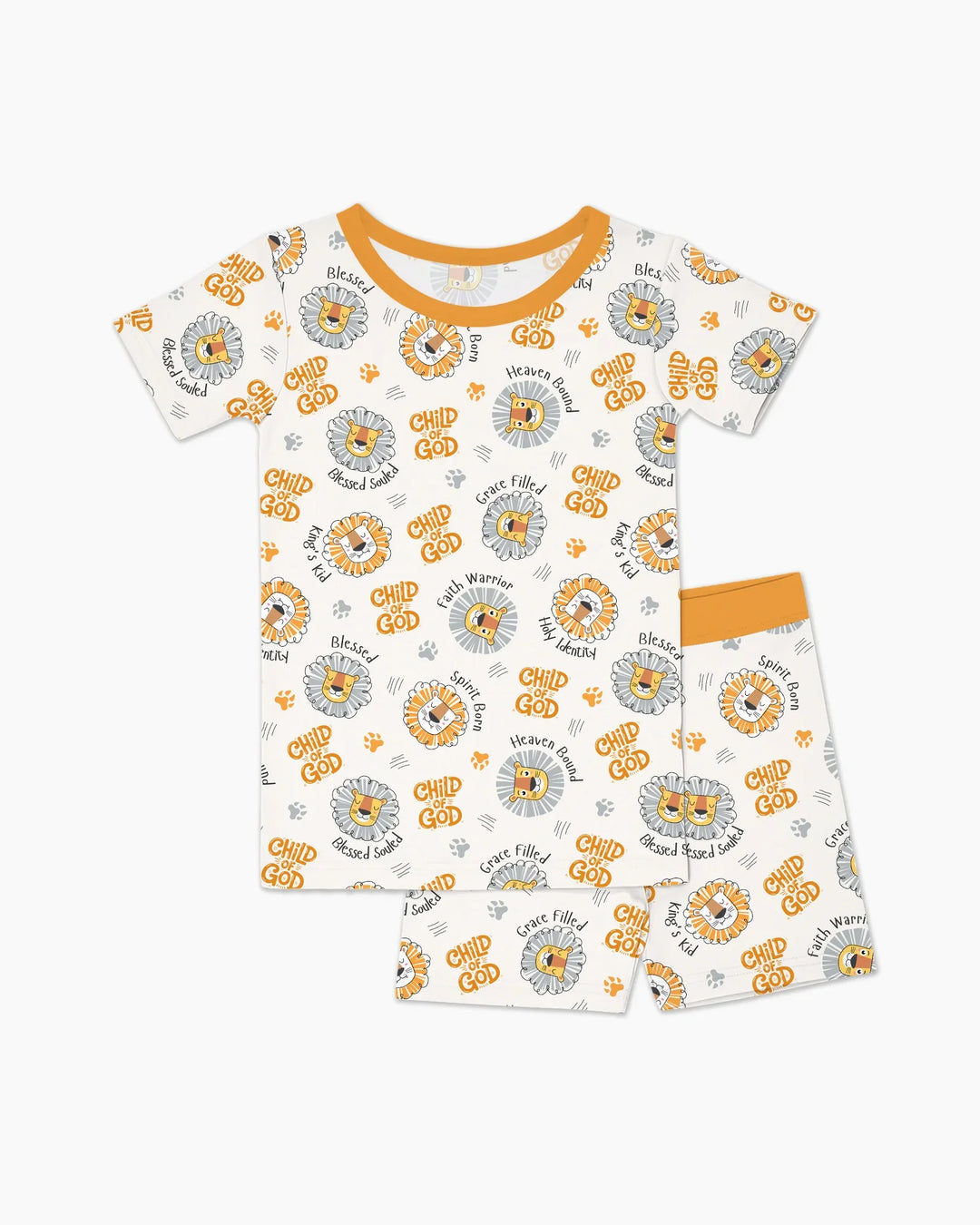 Template Zweiteiliges Pyjama-Set mit kurzen Ärmeln und Shorts