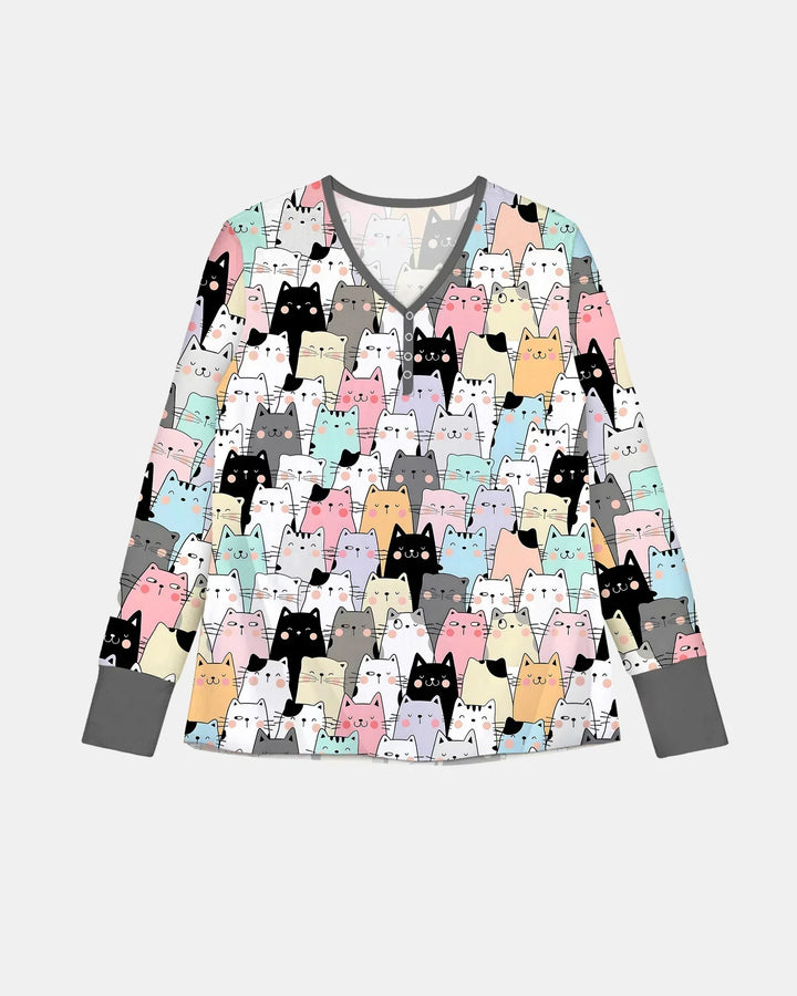 Purrfect Crowd Bambus-Pyjama-Set für Damen