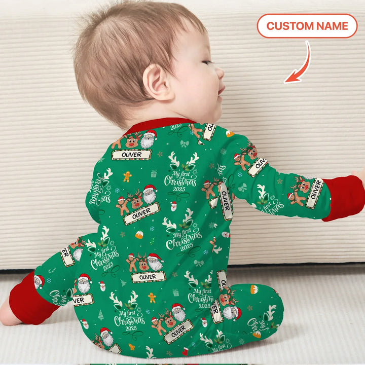 Custom Name "Merry Christmas My Deer" For Boy - Convertible Zippy , Custom Name "Merry Christmas My Deer" For Boy - Convertible Zippy - 0-3M