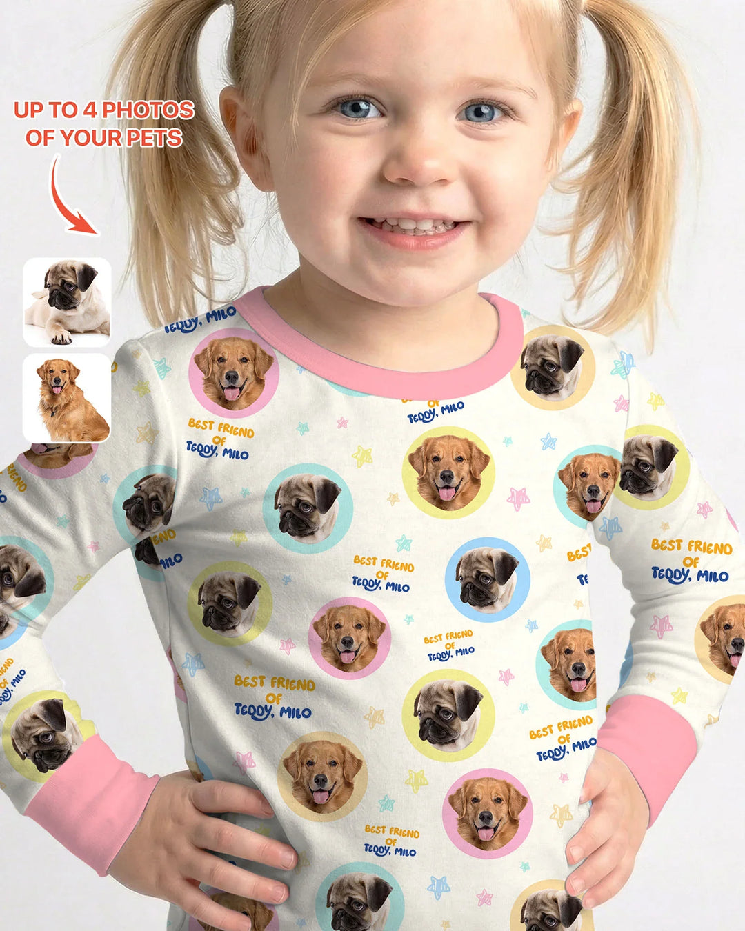Zweiteiliges Langarm-Pyjama-Set mit Sommerfrüchten
