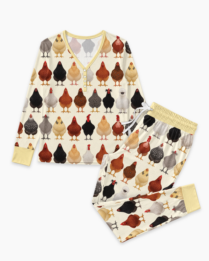 Cluckin' Cute Bamboo Women Pajama Set